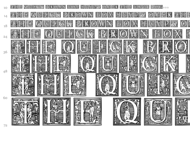 Picto Glyphs font waterfall